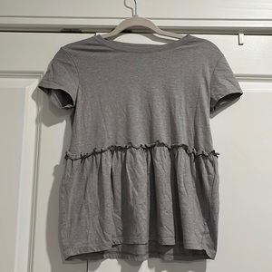 flowy simple ruffle bottom top from tj maxx